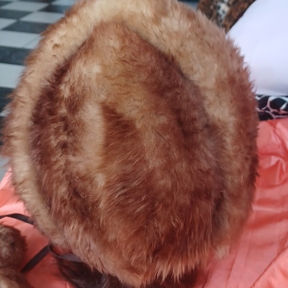 Lamb Skin Fur Vintage Hat Tan/brown, No Tags main image 5
